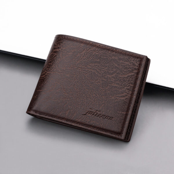 Wallet Men's Short Youth College Student Wallet With Zipper Can Put Driver's License Ultra Thin Wallet Men's Simple - immagine 2