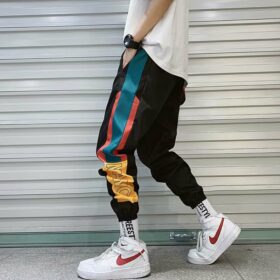 2021 New Hip Hop Streetwear Joggers Pants Men Casual Cargo Pant Trousers High Street Elastic Waist Harem Pant Man