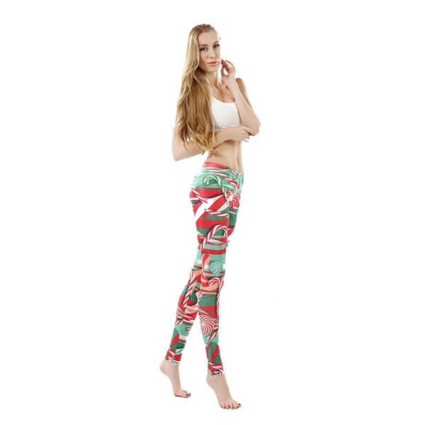 Christmas Legging Printed Woman Leggings Christmas Lollipops Leggins women pant - immagine 4