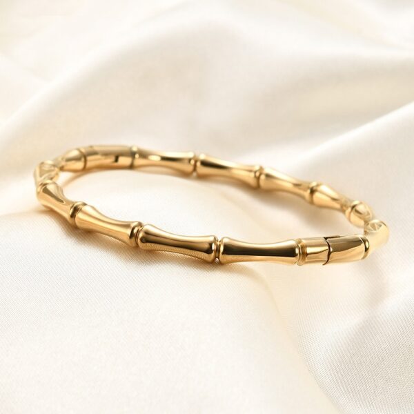 Bracelet Simple Round Bamboo Knot 5MM Stainless Steel Magnetic Bracelet - immagine 5