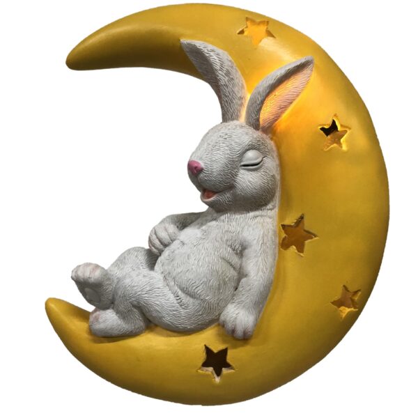 Rabbit swing solar lamp resin pendant - immagine 2