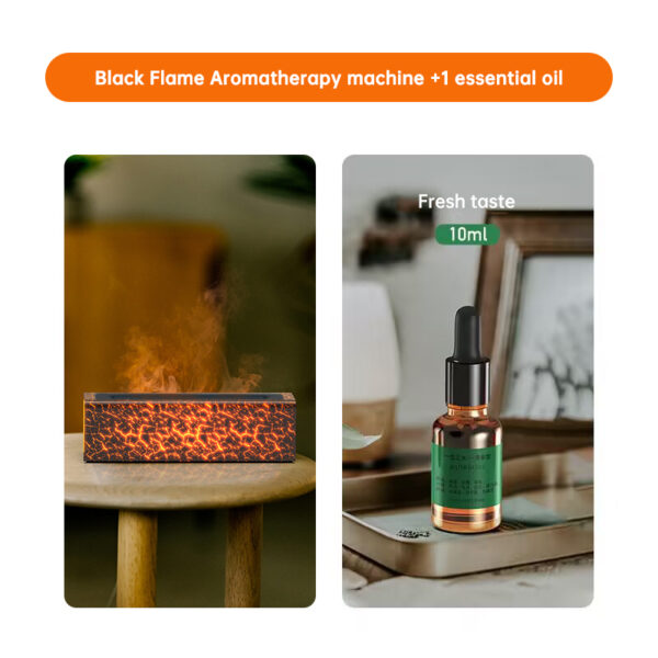 Flame Aroma Diffuser Air Humidifier Ultrasonic Cool Mist Maker Fogger Led Essential Oil Lamp Realistic Fire Difusor - immagine 22