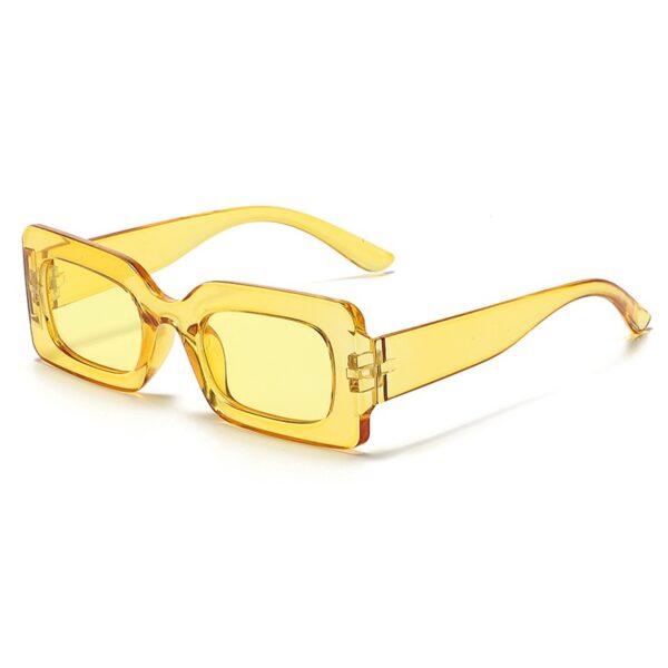 Candy colored sunglasses women's square sunglasses men's fashionable and trendy retro glasses - immagine 4
