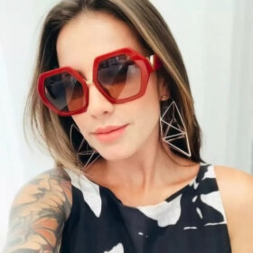 Korean Style New Texture Ladies Sunglasses Trend Personality Package Flower Net Red Glasses Fashion Irregular Sunshade Sunglasses