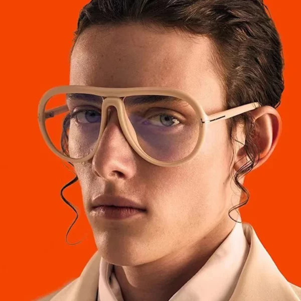 Trend Oversized Pilot Sunglasses Women For Men Luxury Brand Designer Sun Glasses Vintage Big Frame Eyeglasses Punk Driving Shade - immagine 5