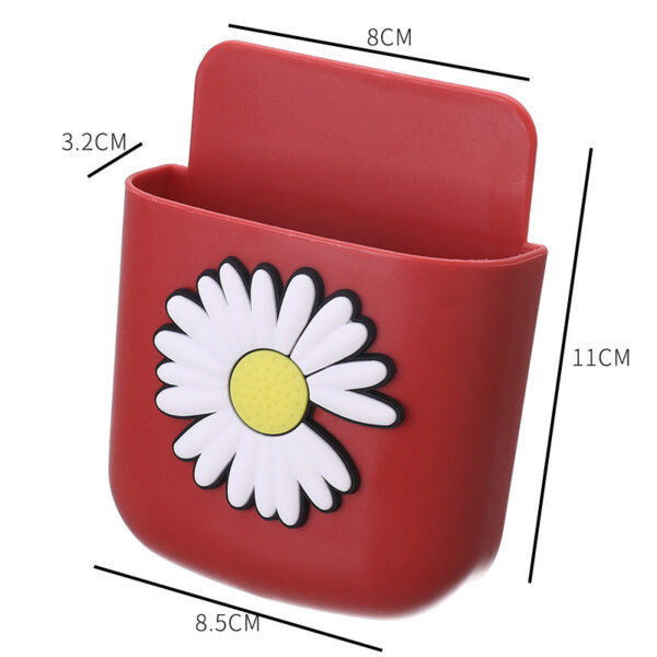 TV Air Conditioner Remote Control Wall Hanging Box Wall-Mounted Storage Box Punch-Free Mobile Phone Storage Rack Hanger - immagine 8