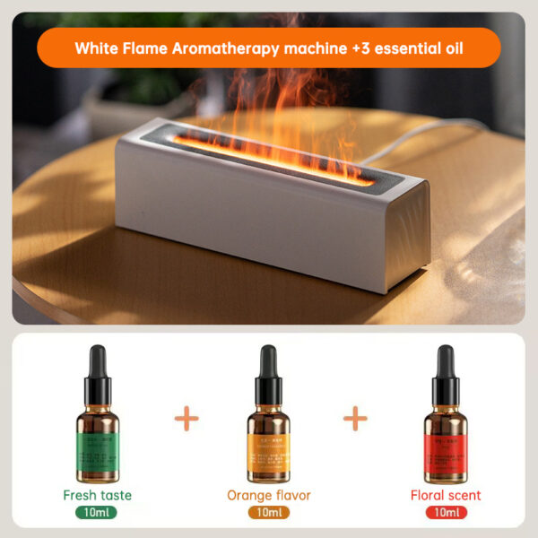 Flame Aroma Diffuser Air Humidifier Ultrasonic Cool Mist Maker Fogger Led Essential Oil Lamp Realistic Fire Difusor - immagine 27
