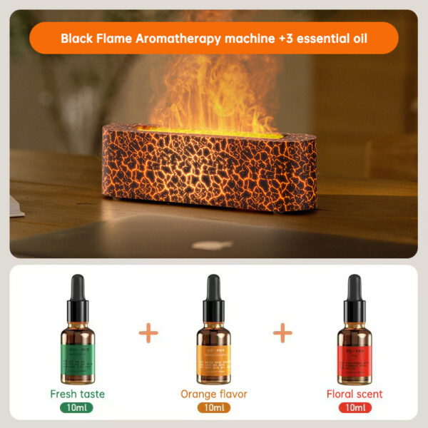 Flame Aroma Diffuser Air Humidifier Ultrasonic Cool Mist Maker Fogger Led Essential Oil Lamp Realistic Fire Difusor - immagine 28