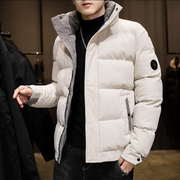 New Style Men's Down Jacket Warm Youth Cotton Jacket Handsome Stand Collar Winter Thickened Cotton Jacket - immagine 10
