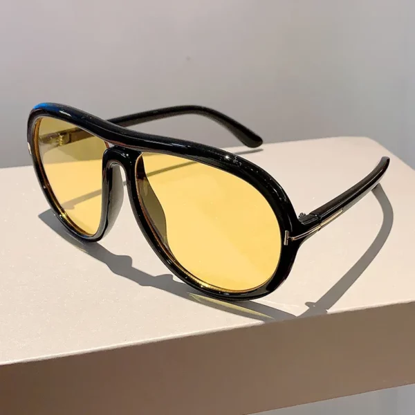 Trend Oversized Pilot Sunglasses Women For Men Luxury Brand Designer Sun Glasses Vintage Big Frame Eyeglasses Punk Driving Shade - immagine 2
