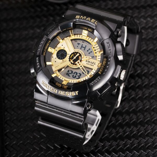 SMAEL 8026 Top Brand Men's Watches Luxury LED Sport Waterproof Military Watch Men Casual Digital Chronograph Clock Relogios Masculino - immagine 2