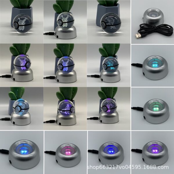 Creative Elf Ball K9 Crystal Ball Pocket Ball Monster Elf Ball Multiple Base Night Lights - immagine 47