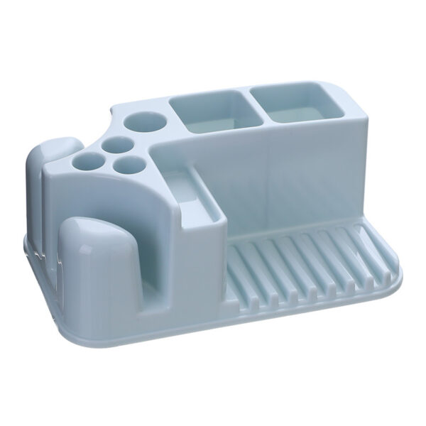 Toilet Toothbrush Rack Free Punch Brushing Cup Mouthwash Cup Holder Toothbrush Toothpaste Rack Toothware Storage Rack - immagine 7