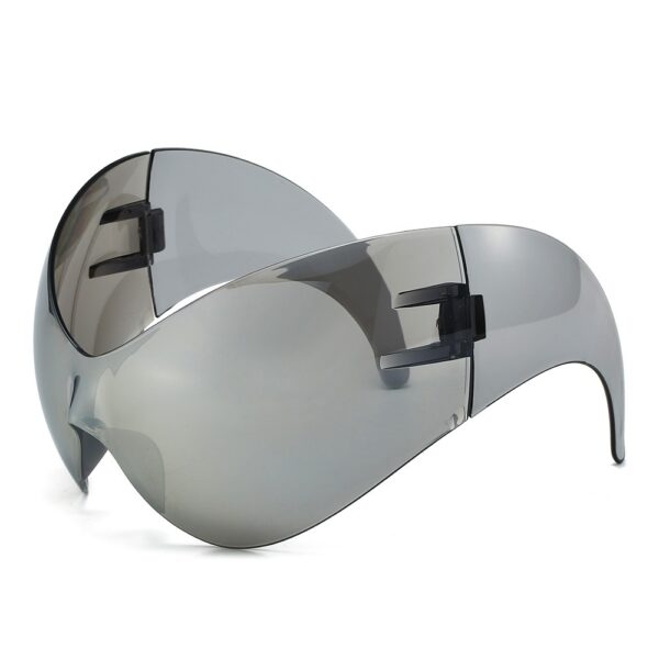 Large frame sports sunglasses, personalized and novel cat eye alien cycling glasses - immagine 3