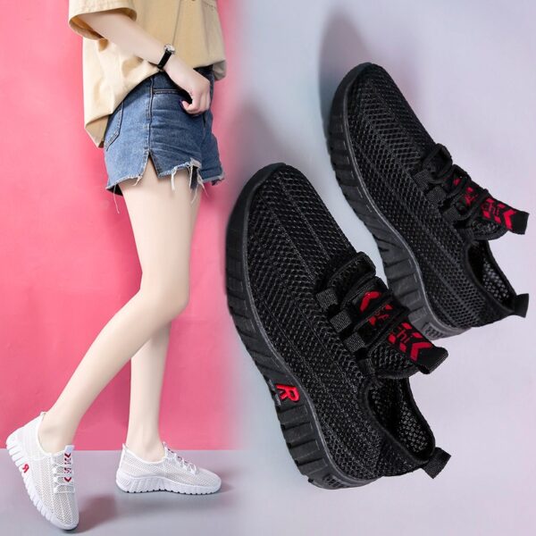 Autumn New Women's Shoes Fashion Single Shoes Casual Sports Travel Shoes Non slip Old Beijing Mesh Running Shoes - immagine 10