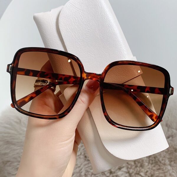 Rice nail square sunglasses Women's shades gradient trend UV protection - immagine 6