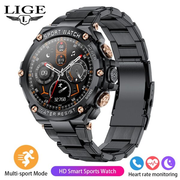 LIGE Outdoor Sport Smart Watch Men 800mAh Long Life Battery With Blood Pressure And Long Battery With Magnetic Charging - immagine 8