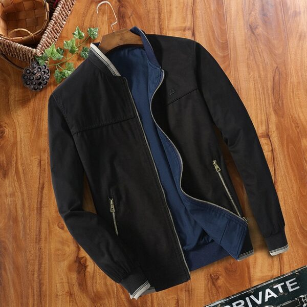 Double-sided Middle-aged Men's Jacket Thin Jacket Dad's Collar - immagine 7
