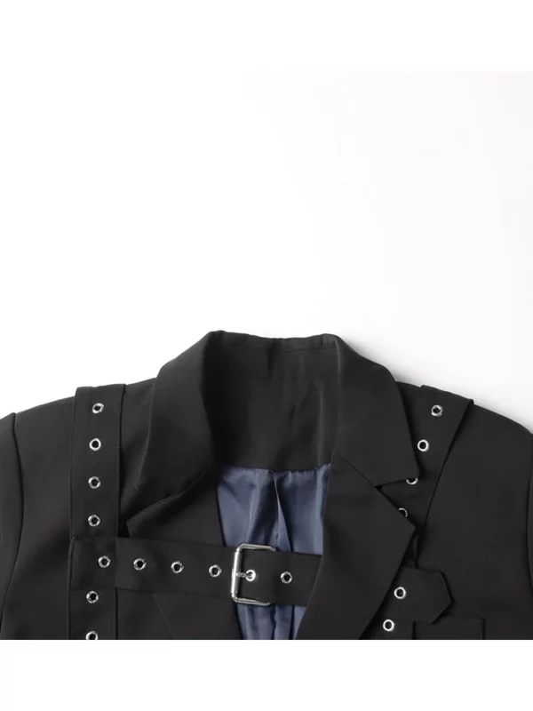 Designer Jacket Women's Splice Lace Up Blazer - immagine 4