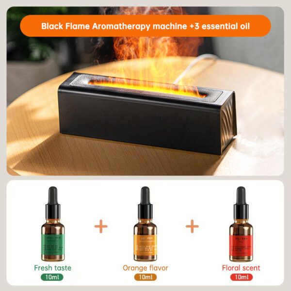Flame Aroma Diffuser Air Humidifier Ultrasonic Cool Mist Maker Fogger Led Essential Oil Lamp Realistic Fire Difusor - immagine 26