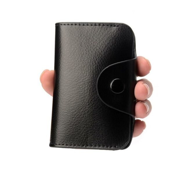 Genuine Leather Card Wallet for Men and Women Cowhide Business Card Holder Credit Card Purse - immagine 6