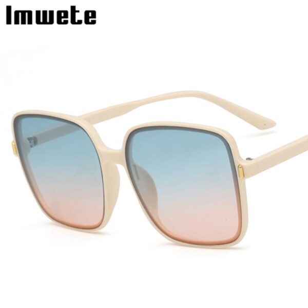 Oversized Sunglasses Women Luxury Designer Vintage Square Sun Glasses Classic Eyewear for Lady UV400 Big Frame - immagine 10