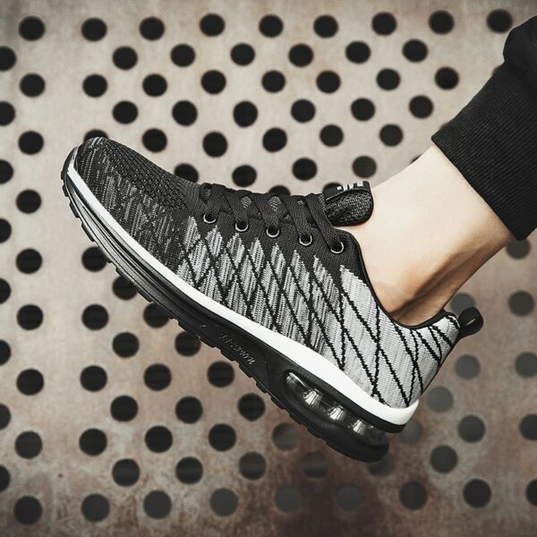 Flying woven air cushion men's shoes trend sports shoes Korean breathable running shoes men's casual shoes - immagine 5