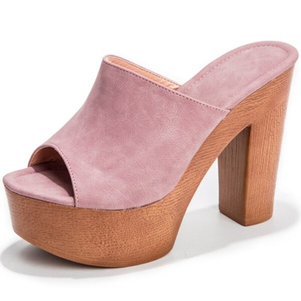 Brand Summer Slippers Women High Heels Shoes Female Fashion Platform Shoes Outside Women Slippers Pumps Rivet Mules Shoes - immagine 43