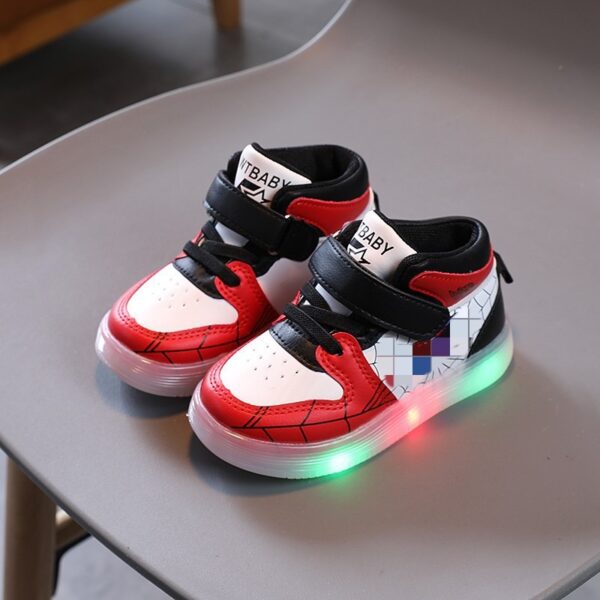 Luminous casual shoes, baby soft soled shoes, luminous shoes, boys and girls board shoes - immagine 3