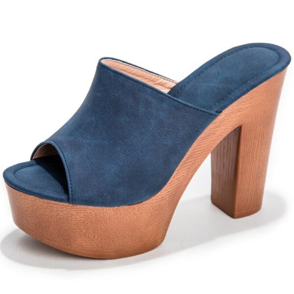 Brand Summer Slippers Women High Heels Shoes Female Fashion Platform Shoes Outside Women Slippers Pumps Rivet Mules Shoes - immagine 25