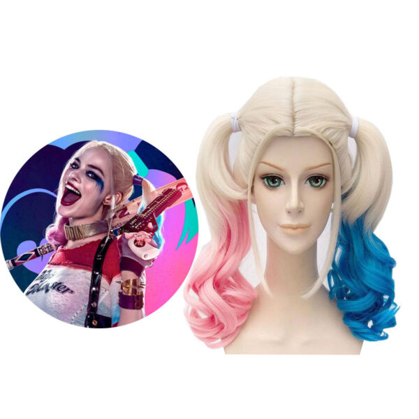 Suicide Squad Harley Quinn Little Ugly Girl Gradient COSplay Wig - immagine 2