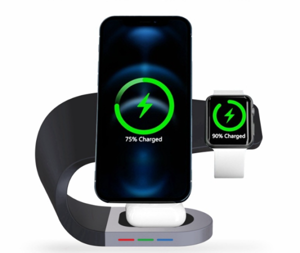 Magnetic suction multifunctional wireless charger suitable for iwatch watches mobile phones AirPod headphones three in one - immagine 5