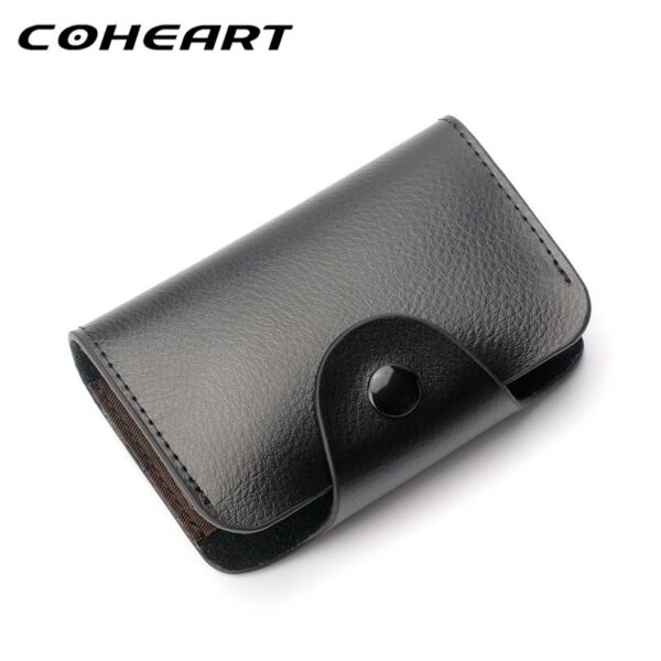 Genuine Leather Card Wallet for Men and Women Cowhide Business Card Holder Credit Card Purse - immagine 5