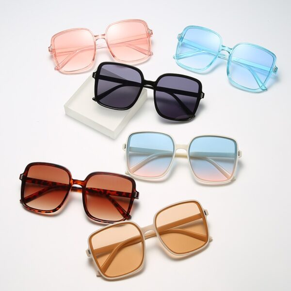 Rice nail square sunglasses Women's shades gradient trend UV protection - immagine 10
