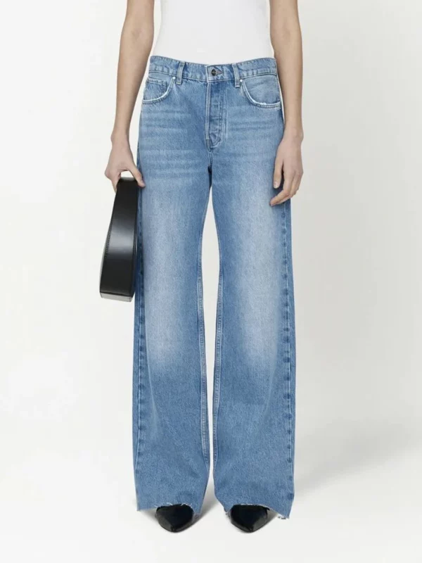 Autumn Winter Cotton Designer  Vintage Denim Pant Long Trousers Female Streetwear - immagine 3