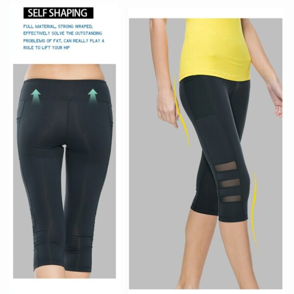 Calf-length Pants Capri Pant Sport leggings Women Fitness Yoga Gym High Waist Legging Yoga Pants - immagine 5