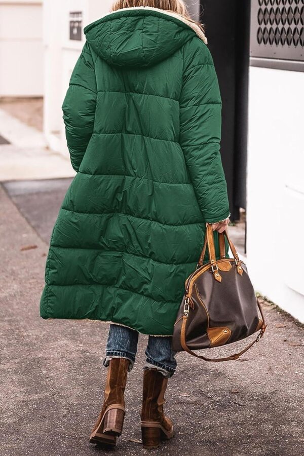 Solid color hooded cotton jacket, long sleeved, double-sided, slim fit, cardigan jacket, top - immagine 8