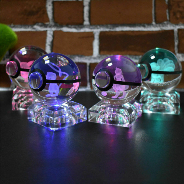 Creative Elf Ball K9 Crystal Ball Pocket Ball Monster Elf Ball Multiple Base Night Lights - immagine 4