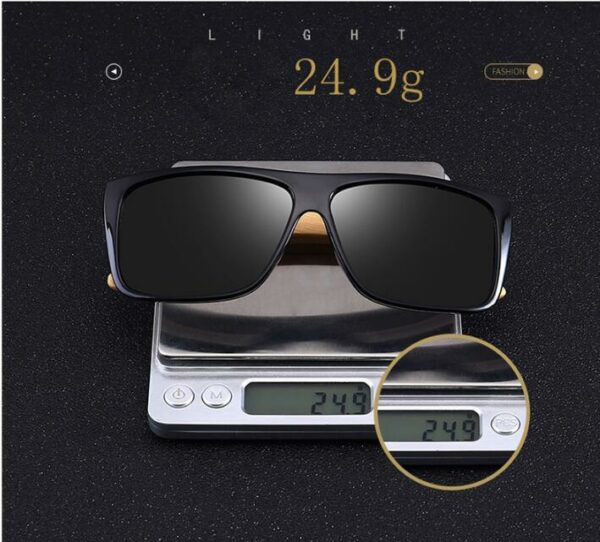 Men's Goggle Driving Sunglasses Men Classic Bamboo Leg Sun Glasses For Men High Quality Outdoor UV400 Gafas De Sol Mujer - immagine 2