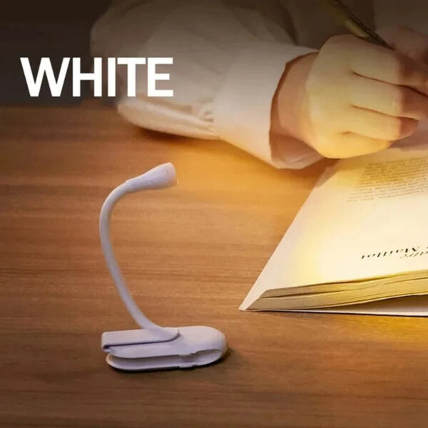 Book Light Reading Lights for Books in Bed Led Book Night Lamp Rechargeable 3 Color Stepless Brightness Clip on Reading Lamp - immagine 2