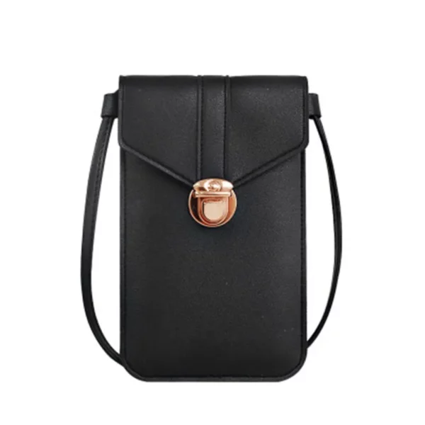 Women's crossbody bag Pu leather touch screen mobile wallet female retro student buckle shoulder bag purses and handbags torebka - immagine 7