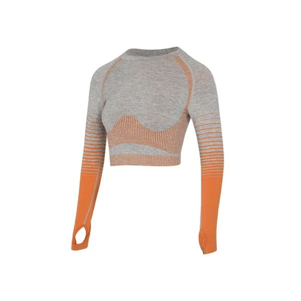 Gradient Sport Suit Woman Seamless Running Tracksuit Sportswear Gym Crop Top Yoga Pant Fitness Clothes Workout Leggings Yoga Set - immagine 7