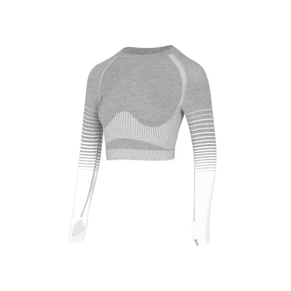 Gradient Sport Suit Woman Seamless Running Tracksuit Sportswear Gym Crop Top Yoga Pant Fitness Clothes Workout Leggings Yoga Set - immagine 9