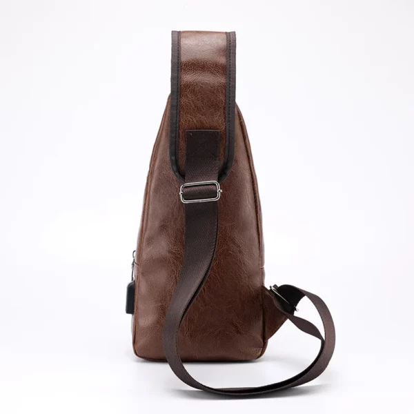 Men's Crossbody Bags Men's USB Chest Bag Designer Messenger bag Leather Shoulder Bags Diagonal Package - immagine 2