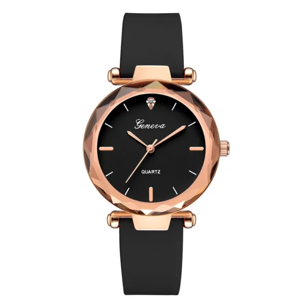 Relojes mujer Fashion ladies wrist watches Womens clock Round glass silicone strap wrist watch for women ladies wrist watches - immagine 3