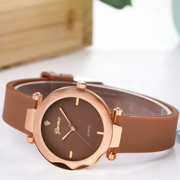 Relojes mujer Fashion ladies wrist watches Womens clock Round glass silicone strap wrist watch for women ladies wrist watches - immagine 6