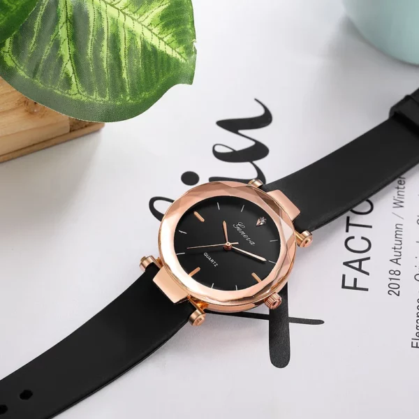 Relojes mujer Fashion ladies wrist watches Womens clock Round glass silicone strap wrist watch for women ladies wrist watches - immagine 2
