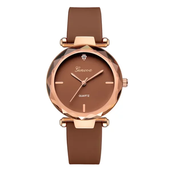 Relojes mujer Fashion ladies wrist watches Womens clock Round glass silicone strap wrist watch for women ladies wrist watches - immagine 8