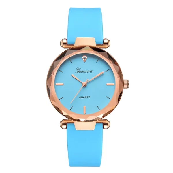 Relojes mujer Fashion ladies wrist watches Womens clock Round glass silicone strap wrist watch for women ladies wrist watches - immagine 12